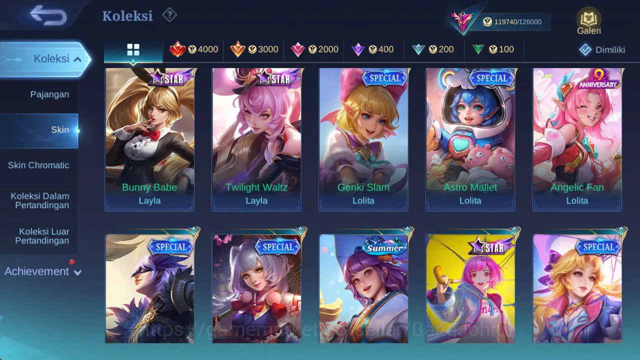 Mobile Legends: Bang Bang Accounts Hero 132, Skin 440+ | legend franco,KOF dyrroth,Pr image 15