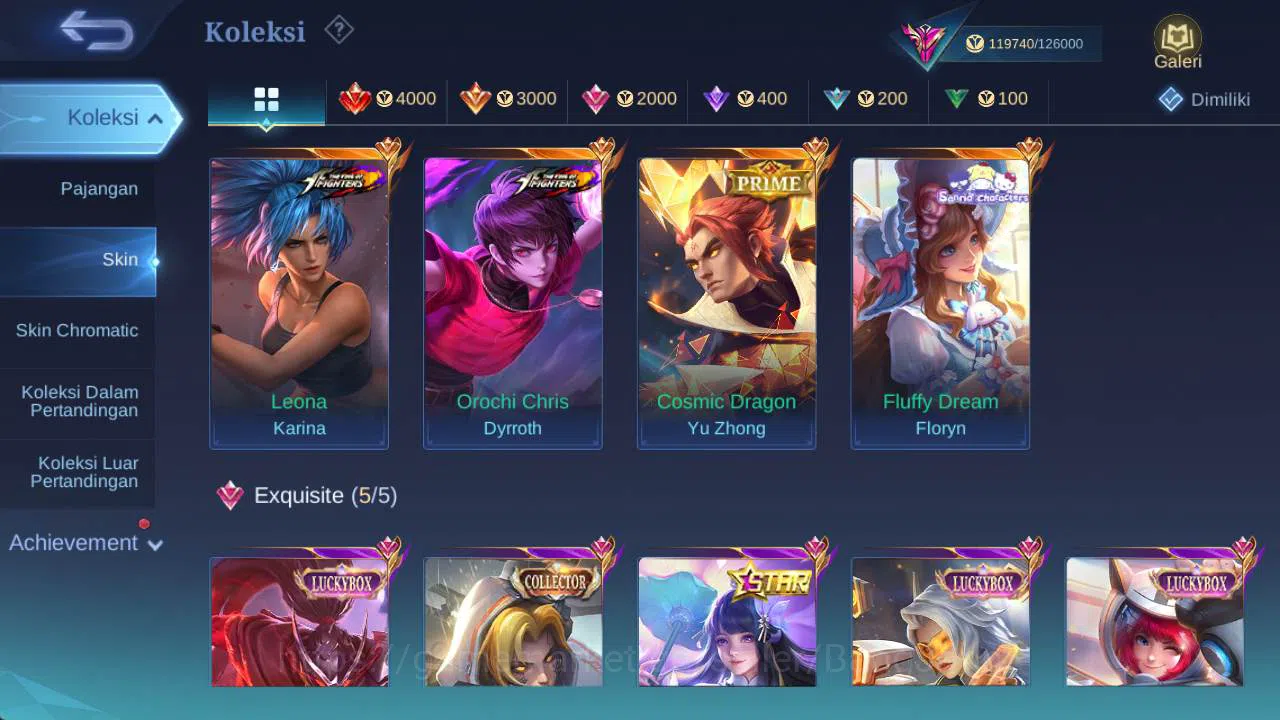 Mobile Legends: Bang Bang Accounts Hero 132, Skin 440+ | legend franco,KOF dyrroth,Pr image 4