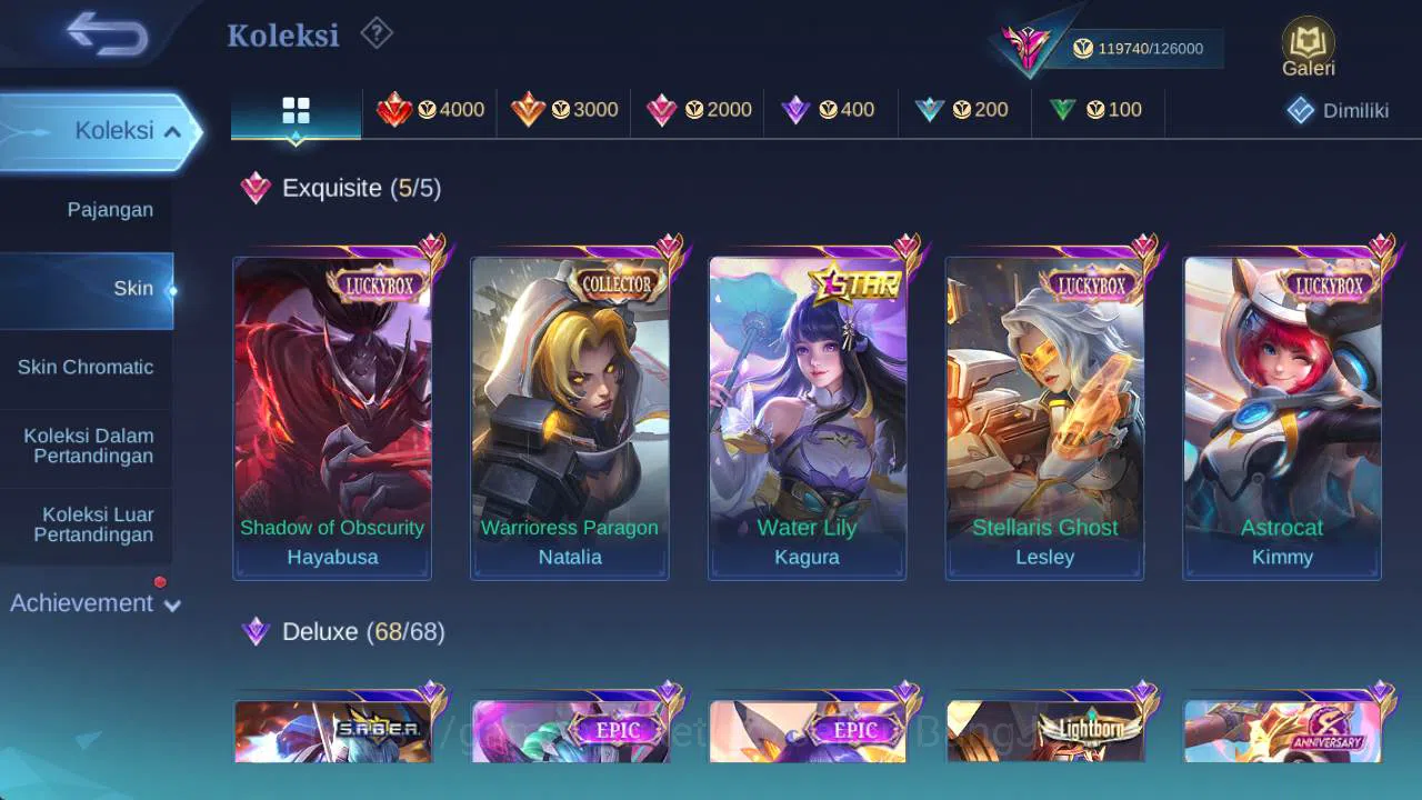 Mobile Legends: Bang Bang Accounts Hero 132, Skin 440+ | legend franco,KOF dyrroth,Pr image 5