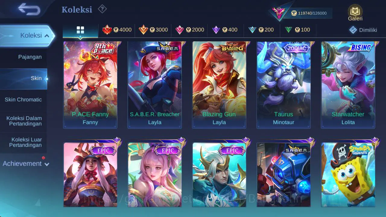 Mobile Legends: Bang Bang Accounts Hero 132, Skin 440+ | legend franco,KOF dyrroth,Pr image 7