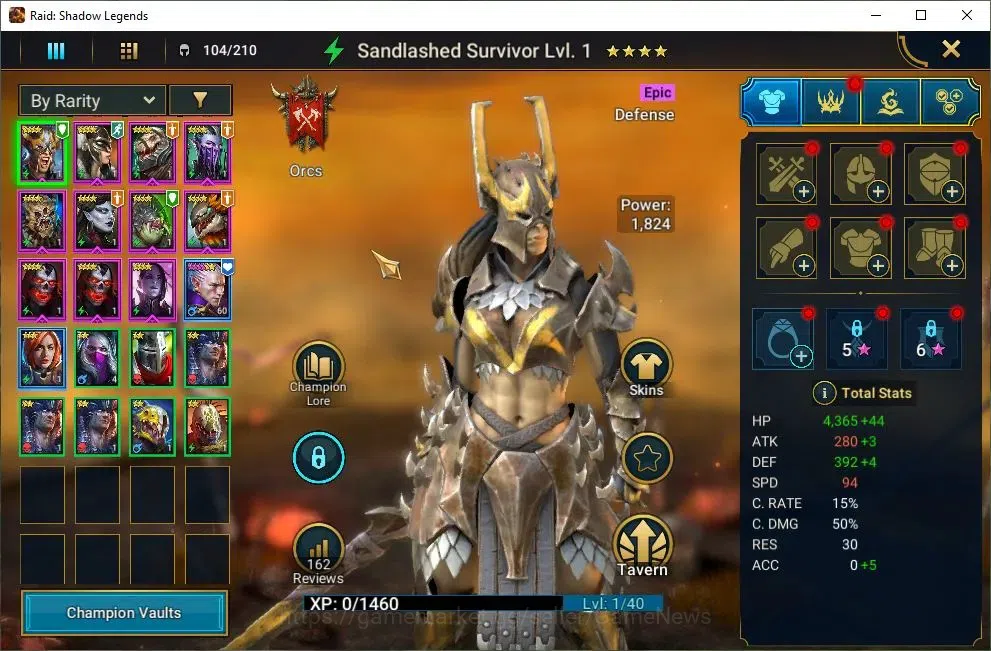 Raid: Shadow Legends Accounts Mid-Game Lv43 575K Power|2 Mythic(Ash'nar,NQ Krixia)|21 6