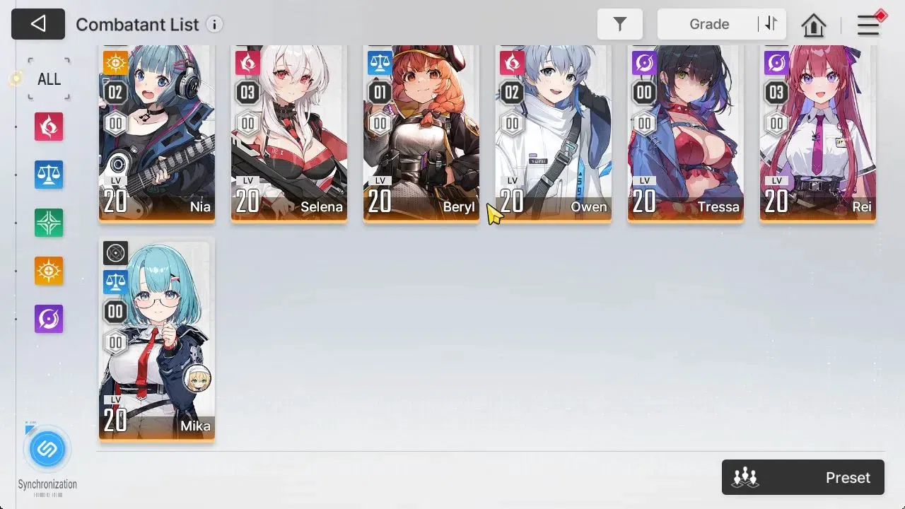 Chaos Zero Nightmare Accounts GLOBAL Lv30|5 SSR[HeideMarie,Rita,Narja+Sign,Khalipe,Magna]+8 SR[Amir,Nia,Selena,Etc]|1SSR+5 5