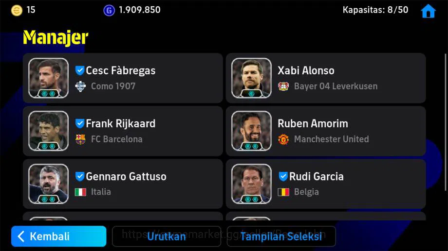 eFootball Accounts power 3179, manager 8, ricardo ferri legend, legen image 3