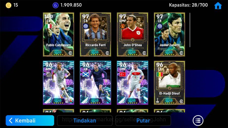 eFootball Accounts power 3179, manager 8, ricardo ferri legend, legen image 4