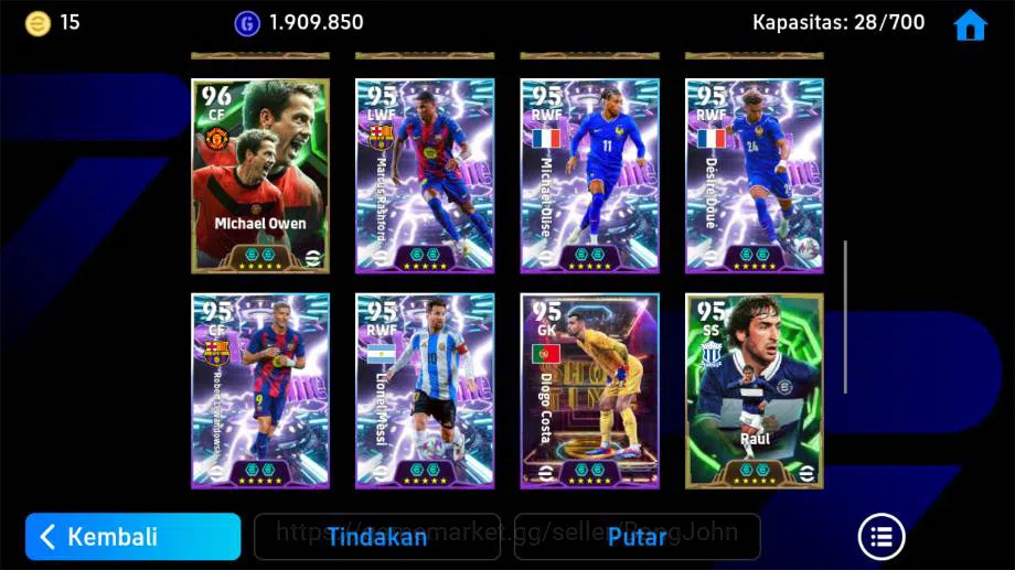 eFootball Accounts power 3179, manager 8, ricardo ferri legend, legen image 6