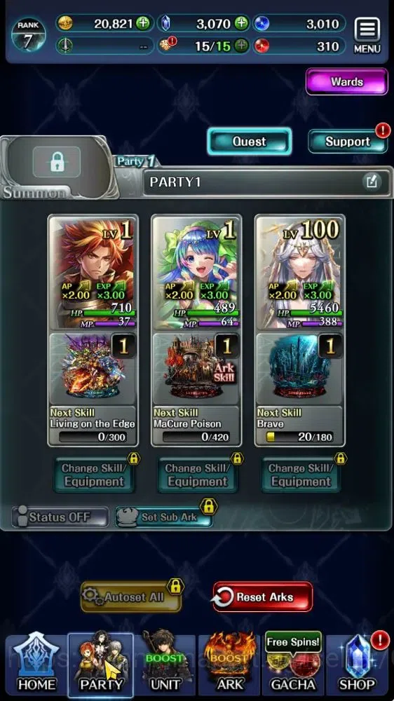 Last Cloudia Accounts Others GLOBAL|Rank 7|Collab Brave Frontier (Goddess Tilith,Fire God Vargas)+(Goddess Lilaha)|1 LR 6 3