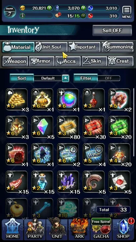 Last Cloudia Accounts Others GLOBAL|Rank 7|Collab Brave Frontier (Goddess Tilith,Fire God Vargas)+(Goddess Lilaha)|1 LR 6 7