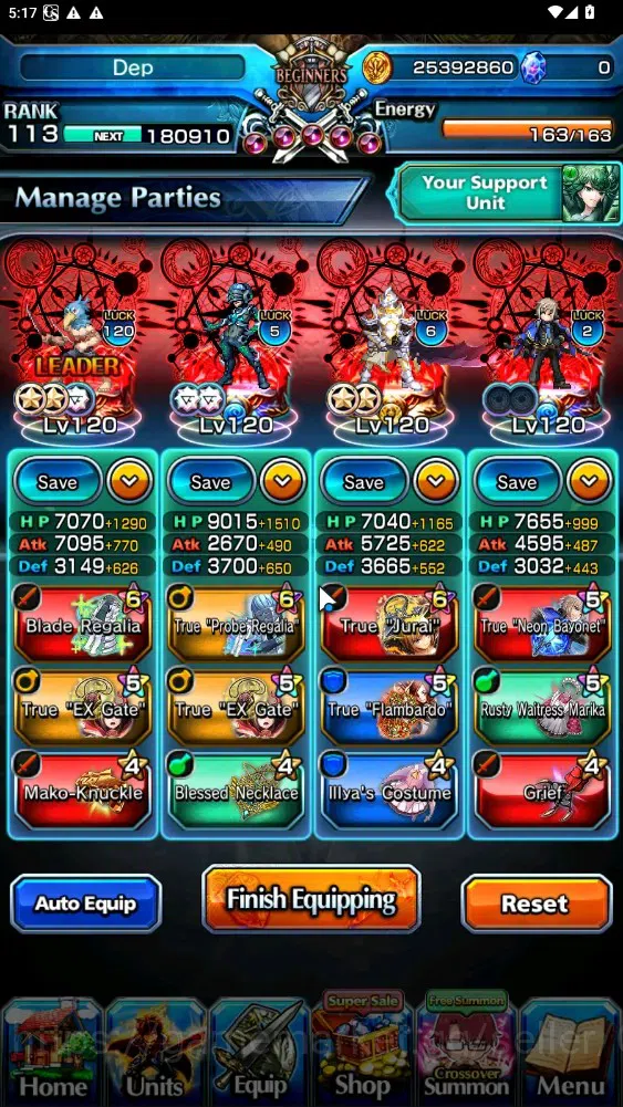 Grand Summoners Accounts Global|Rank 113|1 SP Art|20 Ascend 6 TW|(Houka,Jay image 4