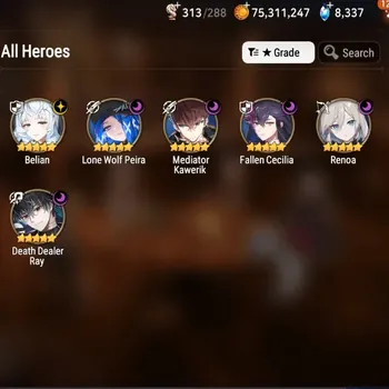 Epic Seven Accounts Limited Hero Global Unverif|6 ML(Belian,Lone W