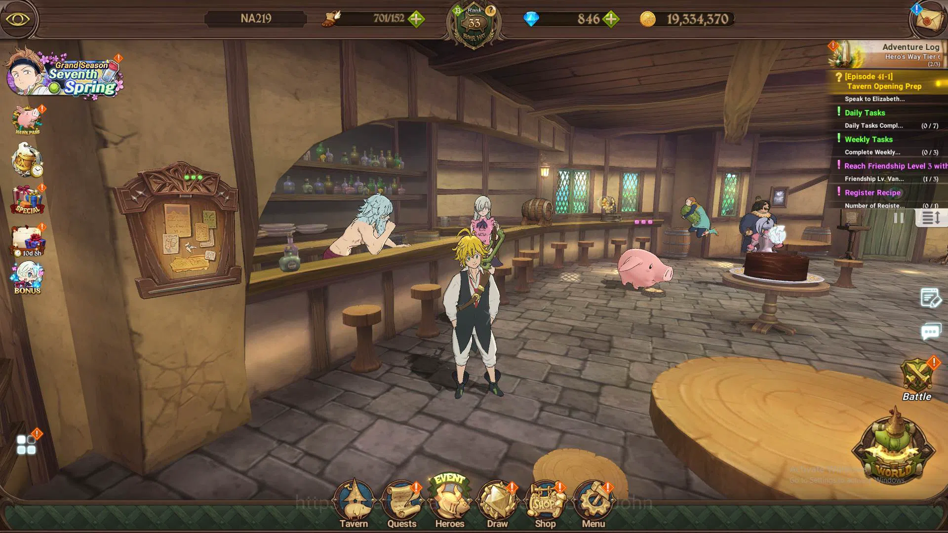 The Seven Deadly Sins: Grand Cross Accounts Others GLOBAL|1.5M CC|LS 100+DM 846| UR Sabunak, Mael, DK Meliodas,etc|check