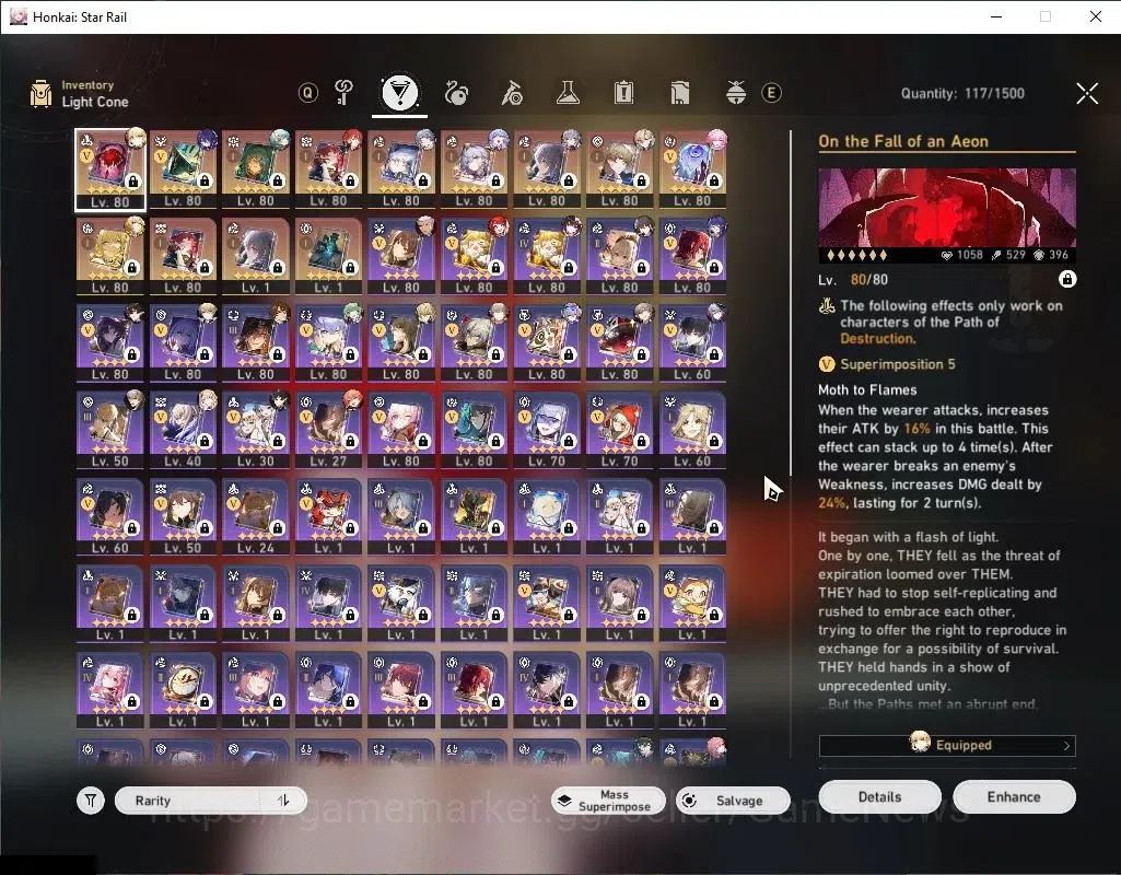Honkai Star Rail Accounts Asia|TL 70|Aglaea PremTeam|18 Limited|(AglaeaE1,Ro image 10