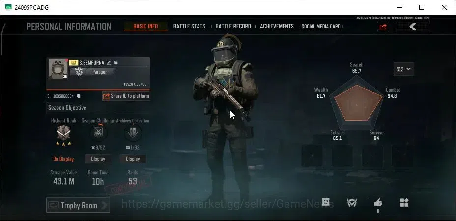 Arena Breakout Accounts MOBILE Lv30|SV 43,1M|CV 42M|DA MDR,GM AK-12,DA M24 image 2