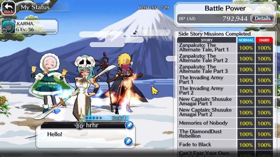 Bleach: Brave Souls Accounts Mid-Tier [GLOBAL]45K Orb|Halibel Cacao,Nelliel Orient,Renewed(Byakuya,Aizen),Kon New 4