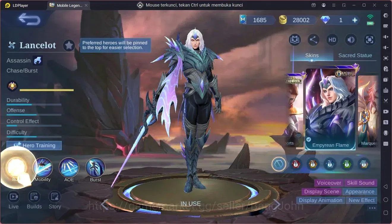 Mobile Legends: Bang Bang Accounts Global|Hero 102|Skin 144|Expert|CC Natalia|Lightbo image 2