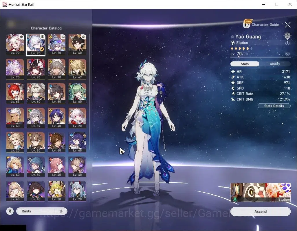 Honkai Star Rail Accounts Asia|TL 60|Sparxie Prem Team|13 Limited|[Castorice image 4