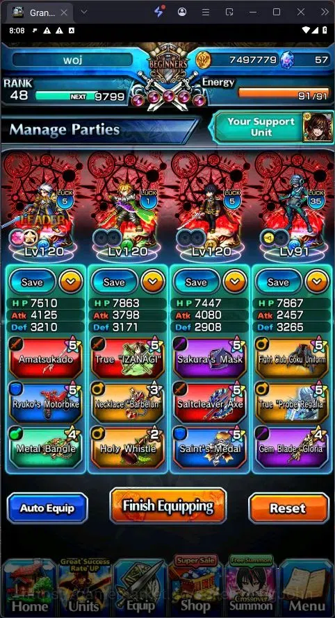 Grand Summoners Accounts [GLOBAL] Rank 48 | 12 Ascend | Houka Inumuta TW |  image 3