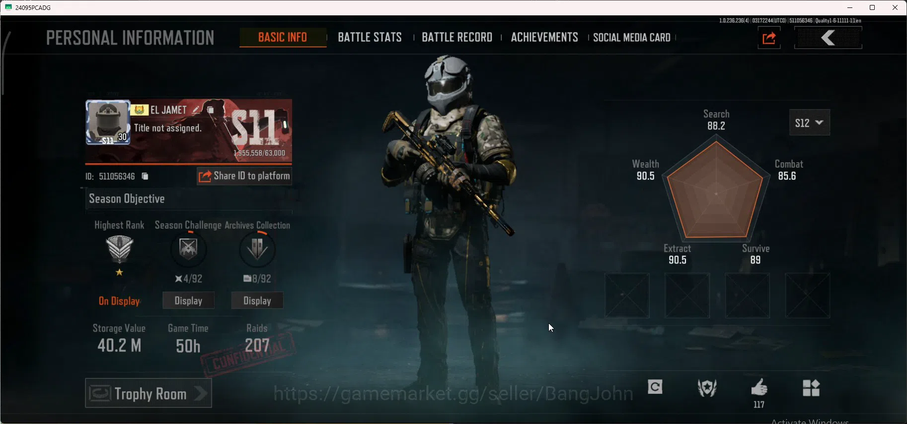 Arena Breakout Accounts High Value Mobile|Lvl 30|SV 40.2M|CV 23.4M|3 WP Legend Skins|4 Epic Suits|Check SS|AB048B AB048B 2