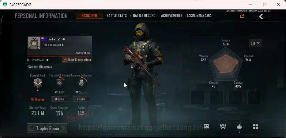 Arena Breakout Accounts Mobile | Lvl 30 | SV 21.1M | CV 14.2M | Take Mail  image 2