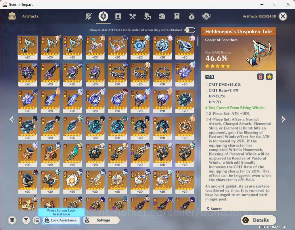 Genshin Impact Accounts ASIA|AR 59|11 limit|PremTeam Skirk|Escoffier+sign, image 13