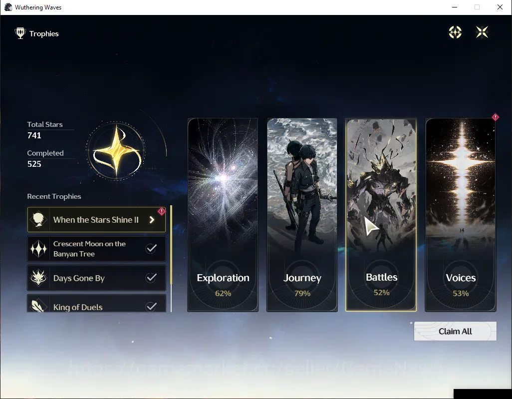 Wuthering Waves Accounts Mid-Game NA|UL 46|4 Limited| [Aemeath,Changli,Lupa]+Sign,Chisa |DB Lv30|Male MC|Log Kuro|Check SS 9