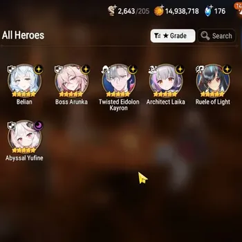 Epic Seven Accounts High-End GLOBAL UnVerif|NewEra| 6 ML (Boss Arunka,Belian,Ruele,etc)+Ivana,A Ludwig,Setsuka,Etc|17K