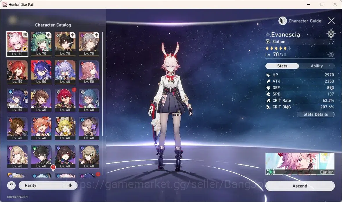 Honkai Star Rail Accounts ASIA| TL53 |Evanescia+Sign L70|Huohuo L70|Dan Heng image 2
