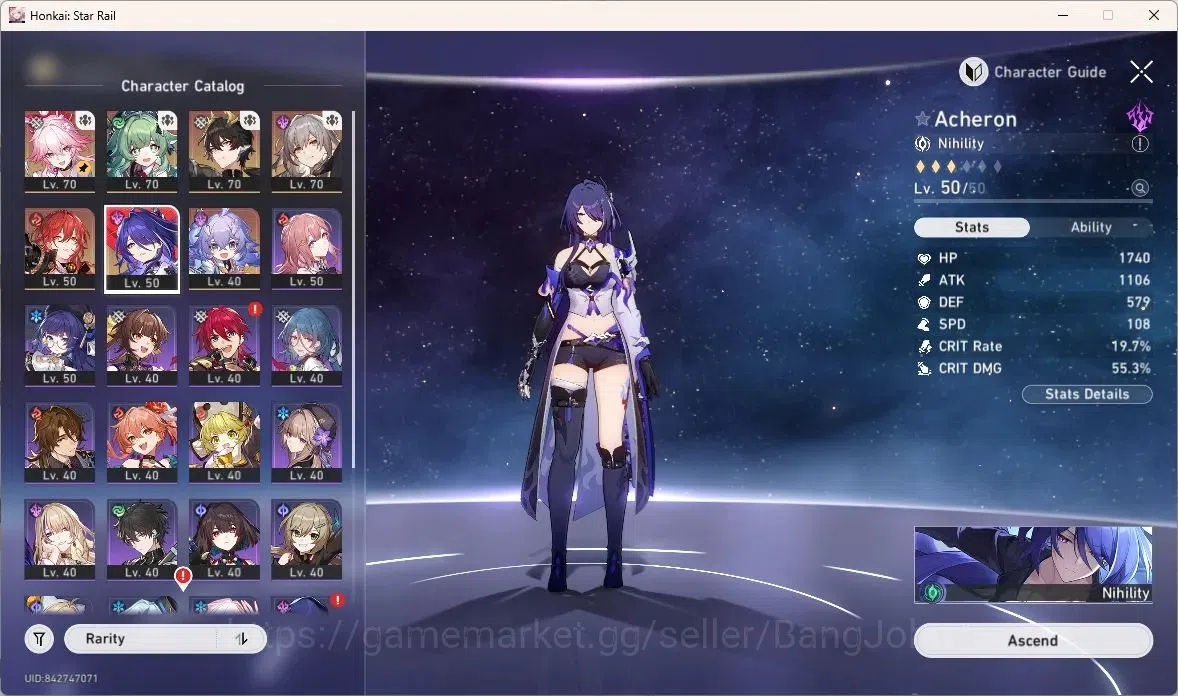 Honkai Star Rail Accounts ASIA| TL53 |Evanescia+Sign L70|Huohuo L70|Dan Heng image 5