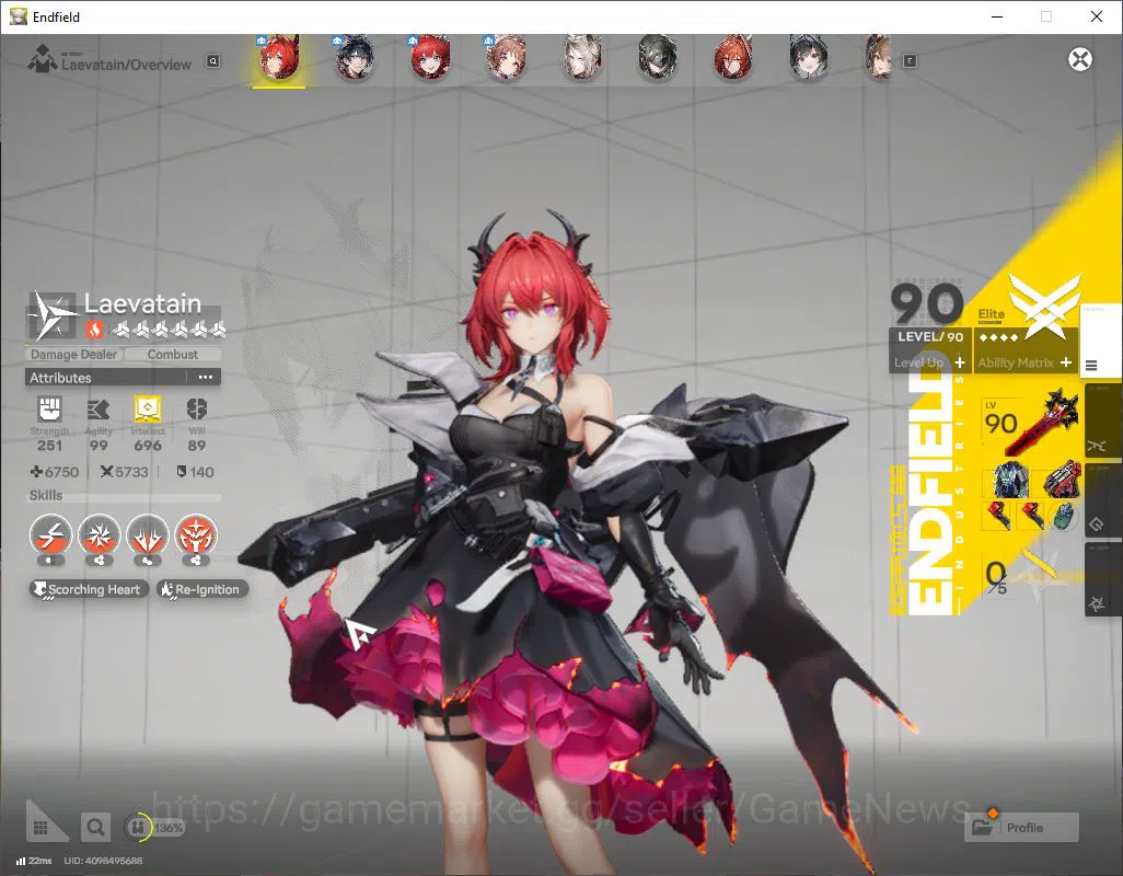 Arknights: Endfield Accounts ASIA|Lv57|6SSR(2Limit)+15(*6WP)|(Laevatain,Ardelia image 4