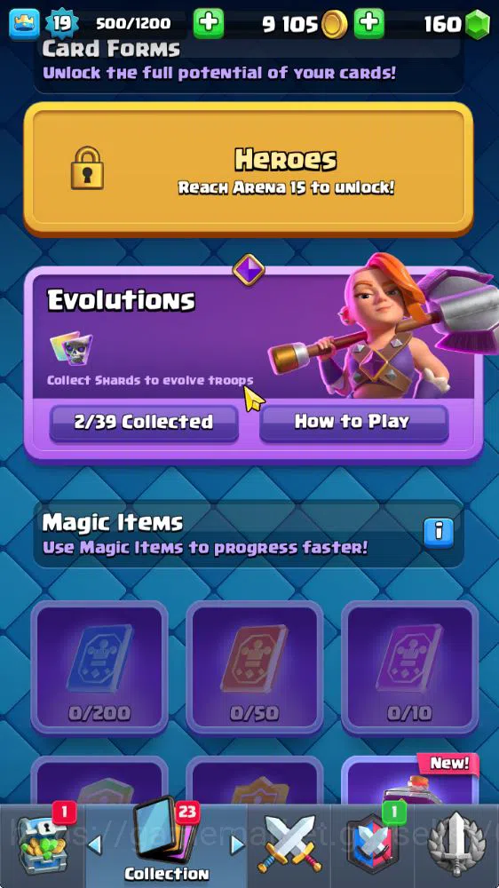 Clash Royale Accounts Midgame Lv 19|Trophy 3013|KTL 8|Limited Skin|Card 54| 2 EVO 12 Epic 19 Rare 23 Common|Take 5