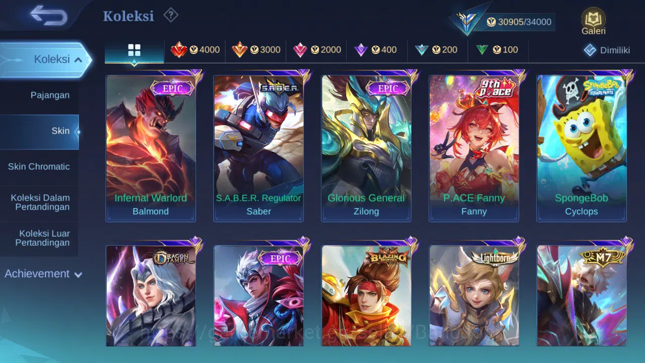 Mobile Legends: Bang Bang Accounts GLOBAL Hero 76 Skin 107 | Prime Granger | Luckybox image 3