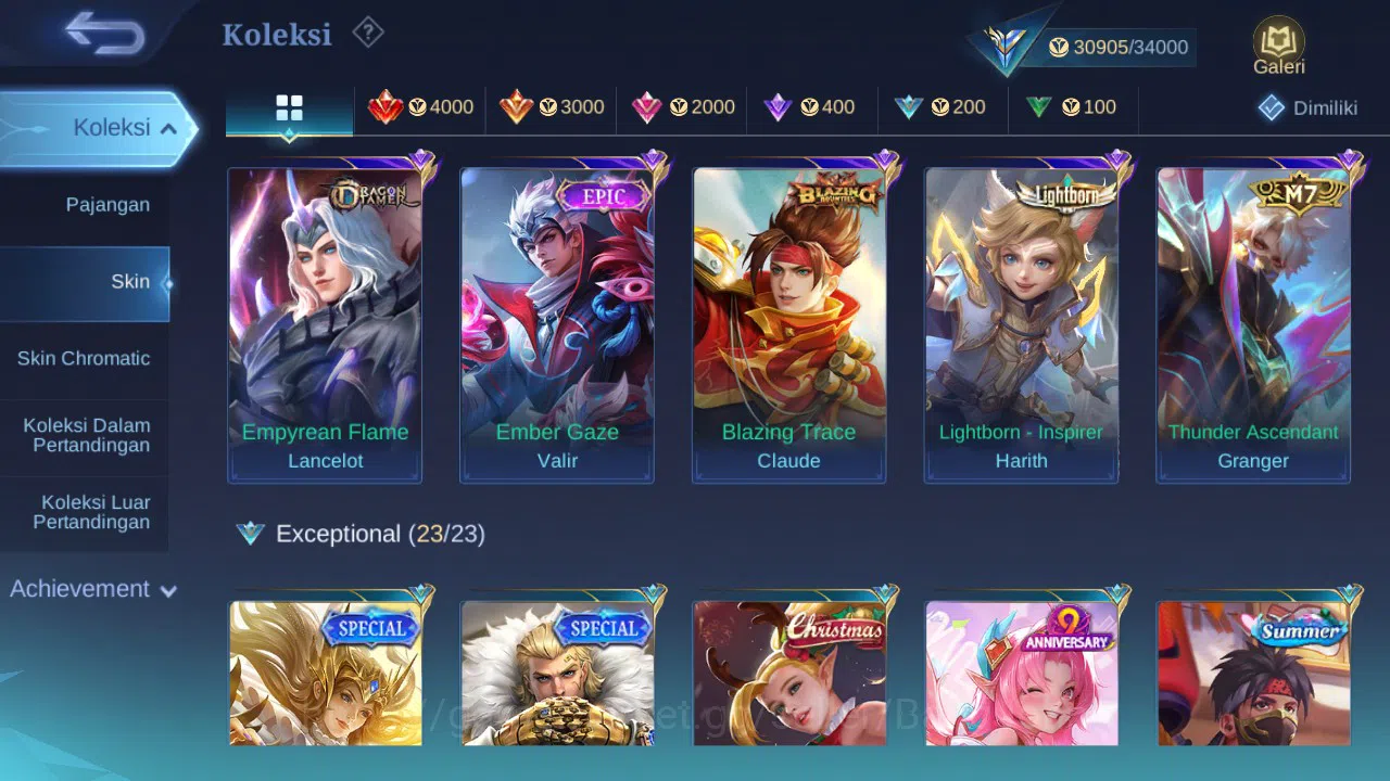 Mobile Legends: Bang Bang Accounts GLOBAL Hero 76 Skin 107 | Prime Granger | Luckybox image 4