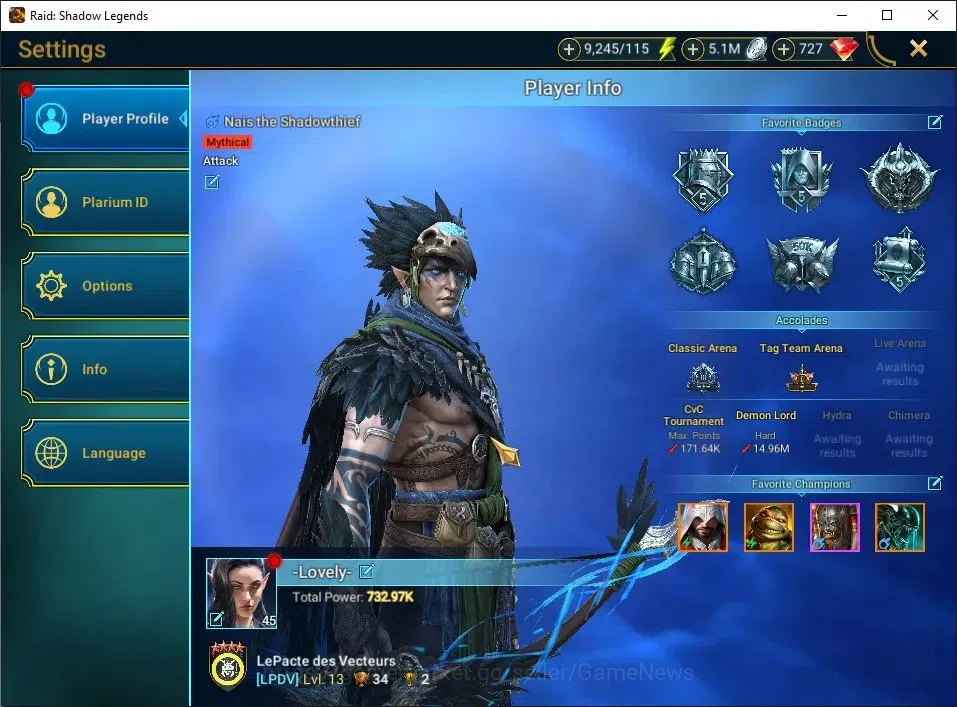 Raid: Shadow Legends Accounts Lv45 732K Power|1 Mythic(Nais)|15 Legend(McAngelo, image 2