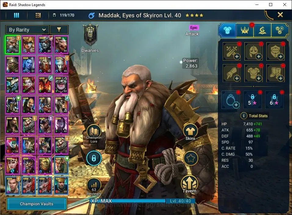 Raid: Shadow Legends Accounts Lv45 732K Power|1 Mythic(Nais)|15 Legend(McAngelo, image 4