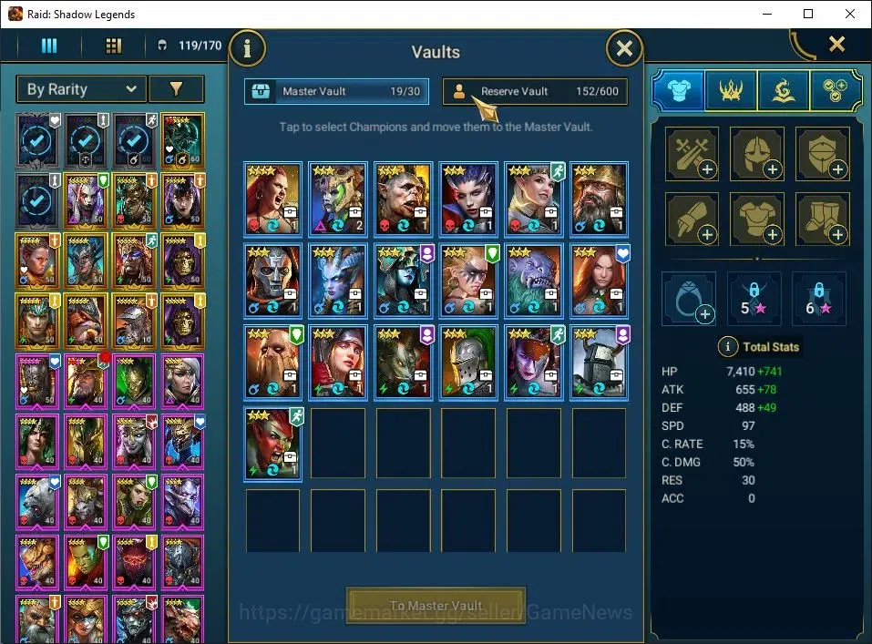 Raid: Shadow Legends Accounts Lv45 732K Power|1 Mythic(Nais)|15 Legend(McAngelo, image 5