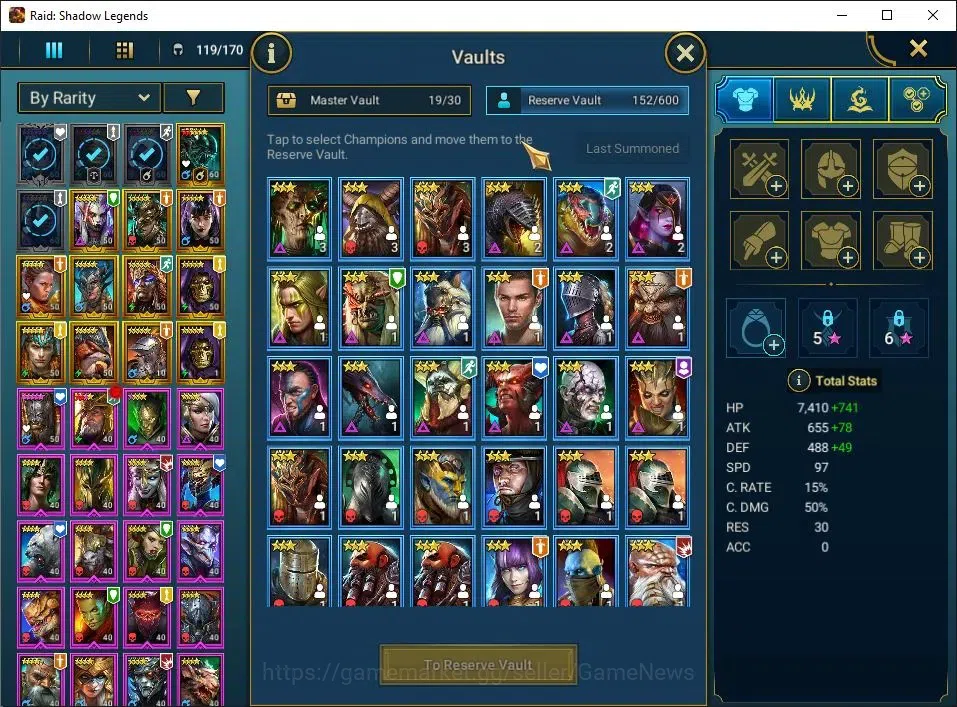 Raid: Shadow Legends Accounts Lv45 732K Power|1 Mythic(Nais)|15 Legend(McAngelo, image 6