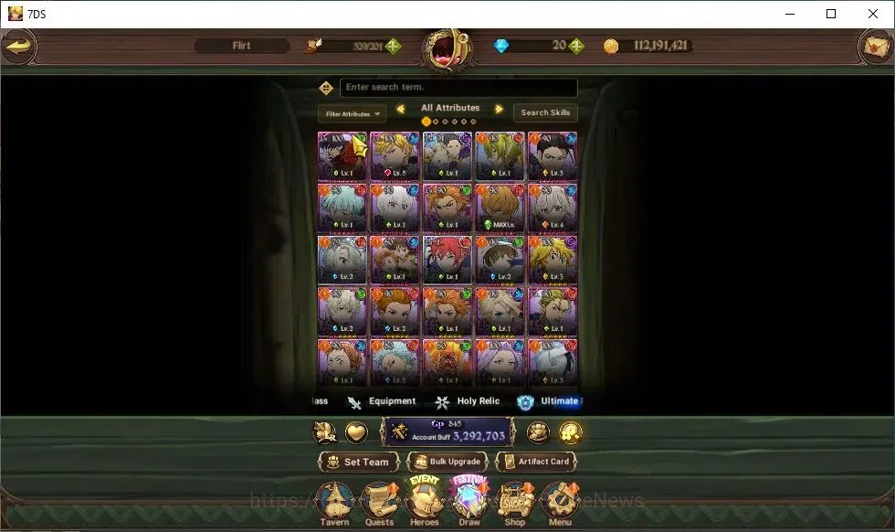 The Seven Deadly Sins: Grand Cross Accounts Endgame Global|3,2M CC|77 LS|4 LR+7 UR+Manny 6