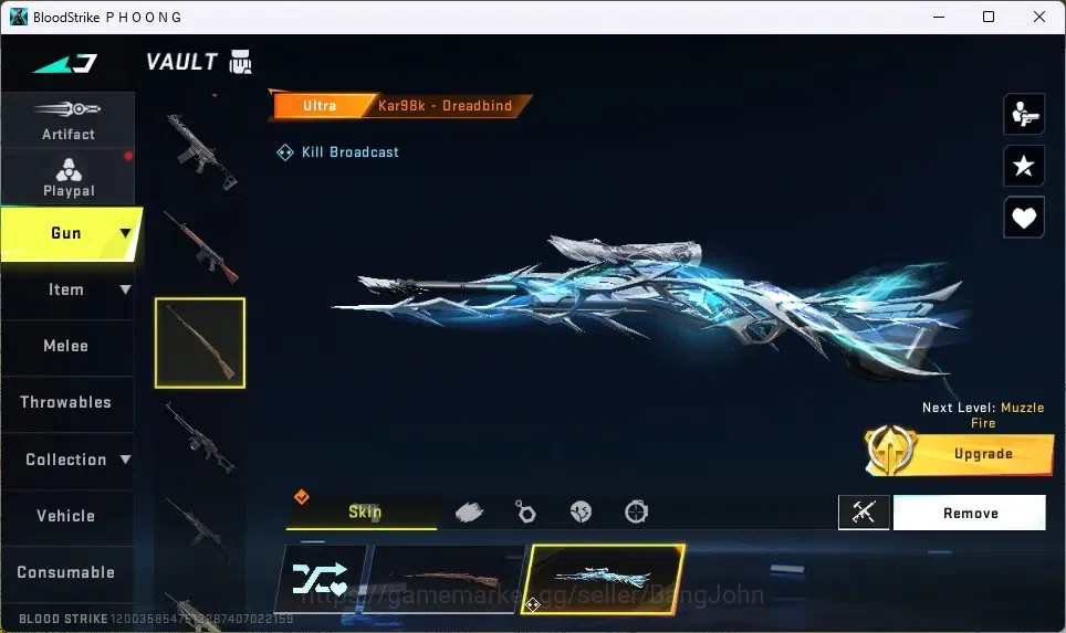 Blood Strike Accounts Others ASIA | 1 Ultra Melee:Ligth Blade-Dark Force|4 Ultra Guns|3 Ultra Strikers|1 Ultra Loot 4