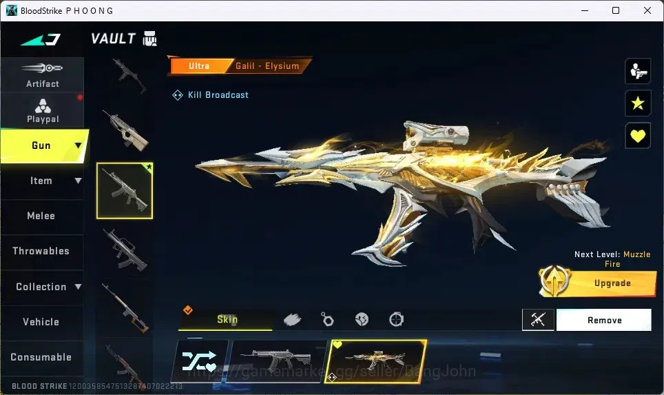 Blood Strike Accounts Others ASIA | 1 Ultra Melee:Ligth Blade-Dark Force|4 Ultra Guns|3 Ultra Strikers|1 Ultra Loot 5