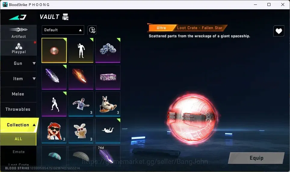 Blood Strike Accounts Others ASIA | 1 Ultra Melee:Ligth Blade-Dark Force|4 Ultra Guns|3 Ultra Strikers|1 Ultra Loot 8