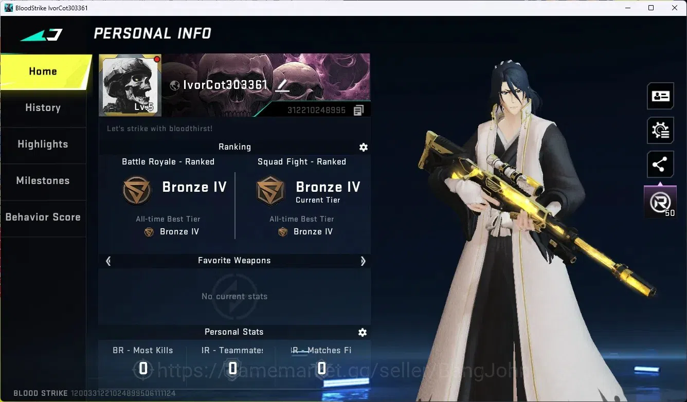 Blood Strike Accounts ASIA|Collab Gun MCX - EVA-00|3 Legendary Gun|Colla image 1