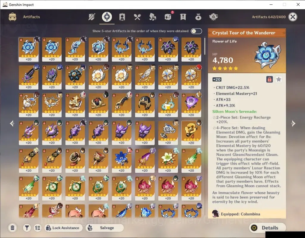 Genshin Impact Accounts ASIA|AR56|7 Limited+2(*5Weapon)|Flins,Columbina,Na image 5