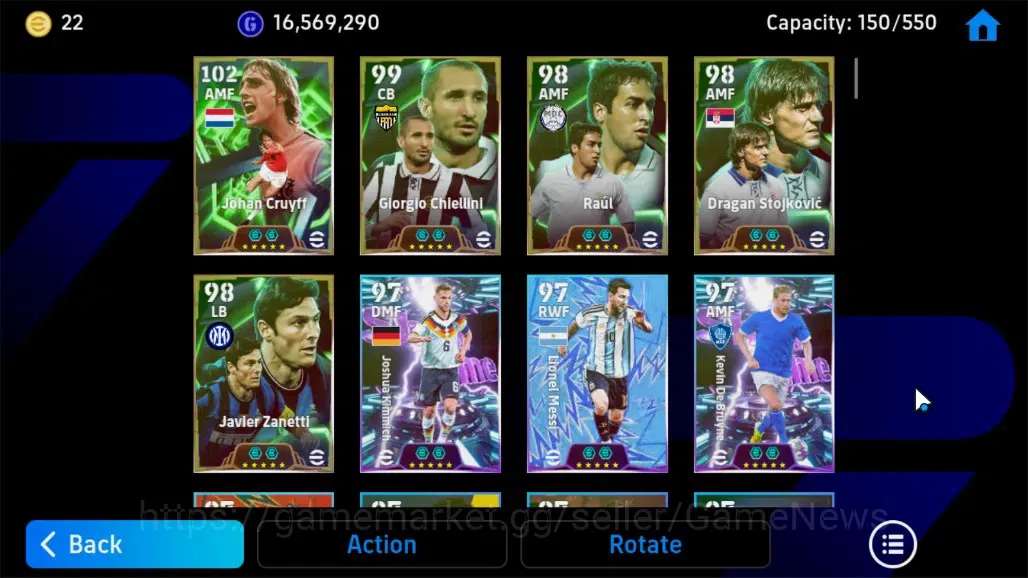 eFootball Accounts Android|Epic Johan Cruyff,Raul,Giorgio Chiellini,B image 5