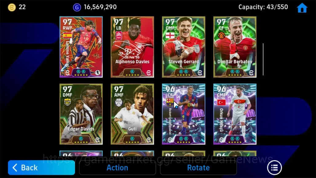 eFootball Accounts Android|Epic Johan Cruyff,Raul,Giorgio Chiellini,B image 9