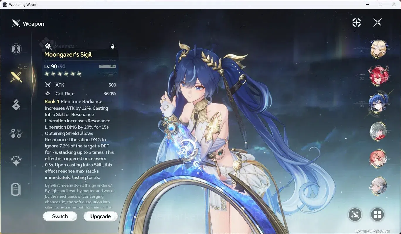 Wuthering Waves Accounts SEA|UL 70|Rank 8|8 Limited Char [Luno,Changli,Jinh image 4