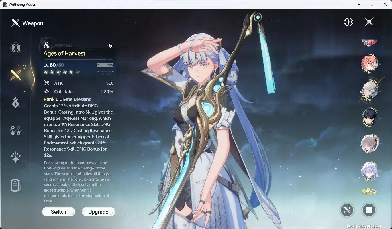 Wuthering Waves Accounts SEA|UL 70|Rank 8|8 Limited Char [Luno,Changli,Jinh image 6