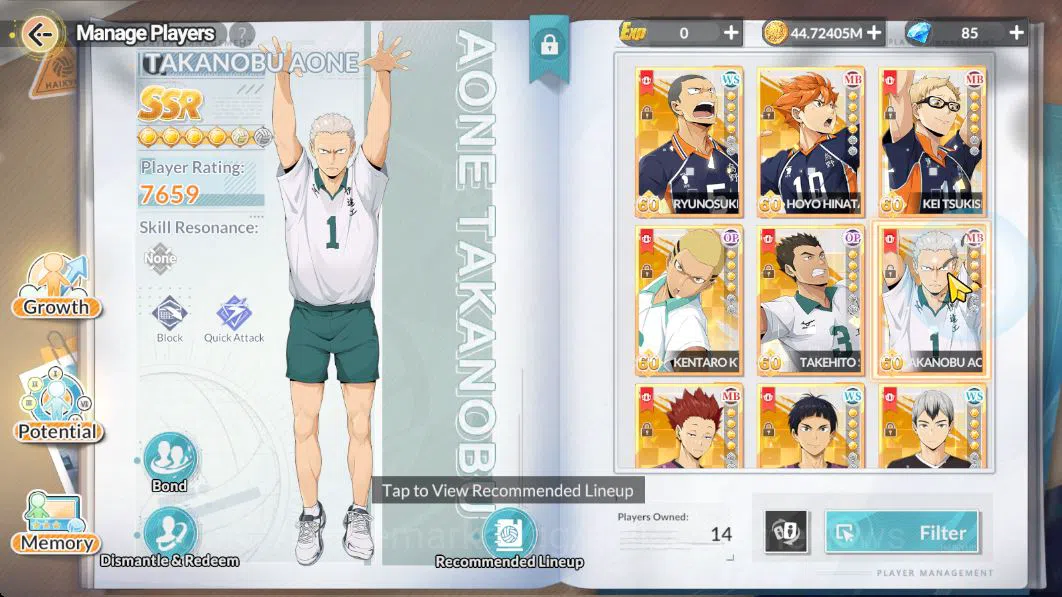 HAIKYU!! FLY HIGH Accounts SEA Lvl 43|2 SP (Kuroo Fw Festv,Kanji Sports Festv) 1 UR (Ushijima) 14 SSR 3