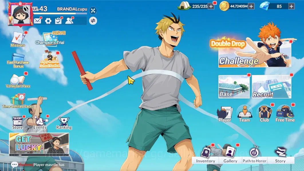 HAIKYU!! FLY HIGH Accounts SEA Lvl 43|2 SP (Kuroo Fw Festv,Kanji Sports Festv) 1 UR (Ushijima) 14 SSR 7