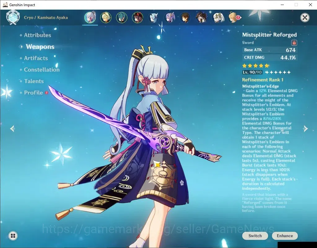 Genshin Impact Accounts Asia|AR 55|7 Limited+9(*5Wep)|Ayaka+Sign,Nahida,Ra image 4
