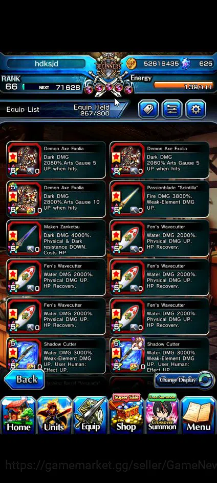 Grand Summoners Accounts Global|Rank 66|625 cc|15 Ascend+9 TW|[Chloe,Makoto image 12