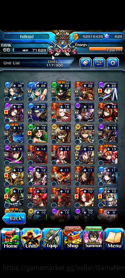 Grand Summoners Accounts Global|Rank 66|625 cc|15 Ascend+9 TW|[Chloe,Makoto image 18